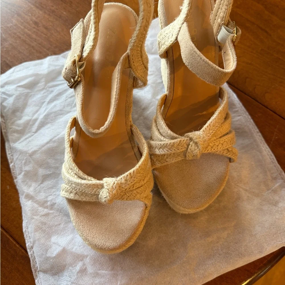ZodyBoer Espadrille Wedge Sandals - Neutral Beige Ankle Strap - Picture 3 of 5